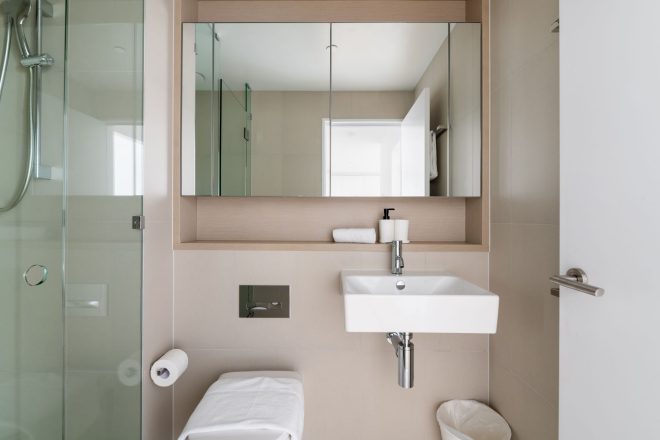 in-apartment bathroom