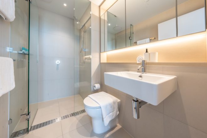 private bathroom in corporate apartment